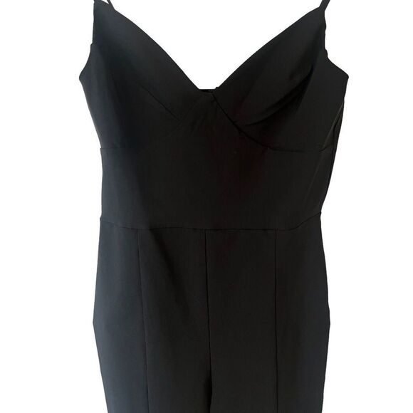 Miss Selfridge By ASOS Jumpsuit Womens Size 6 Black Sleeveless Mock Neck NEW - Picture 4 of 13